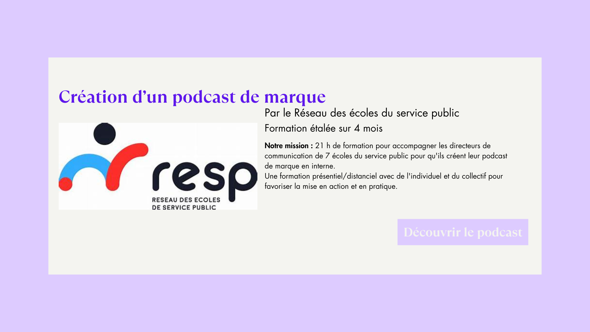 Formation communication