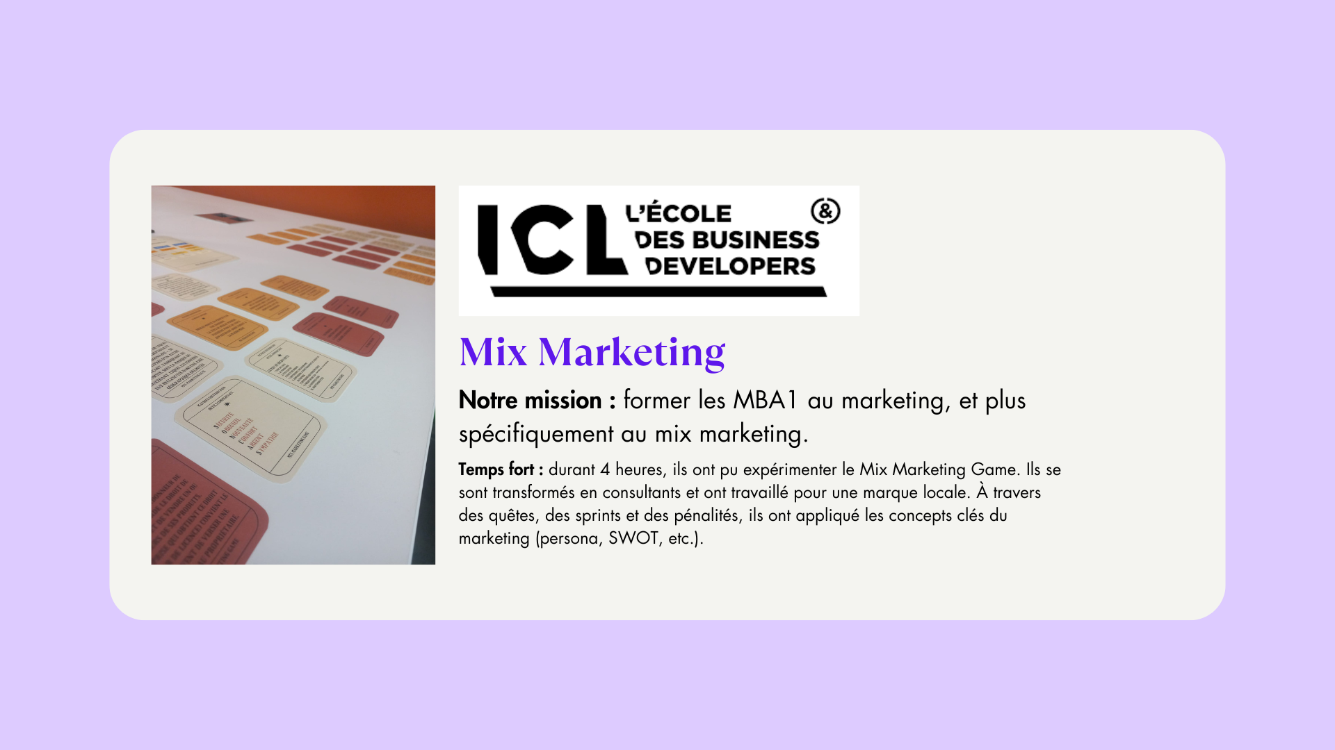 Formation communication marketing