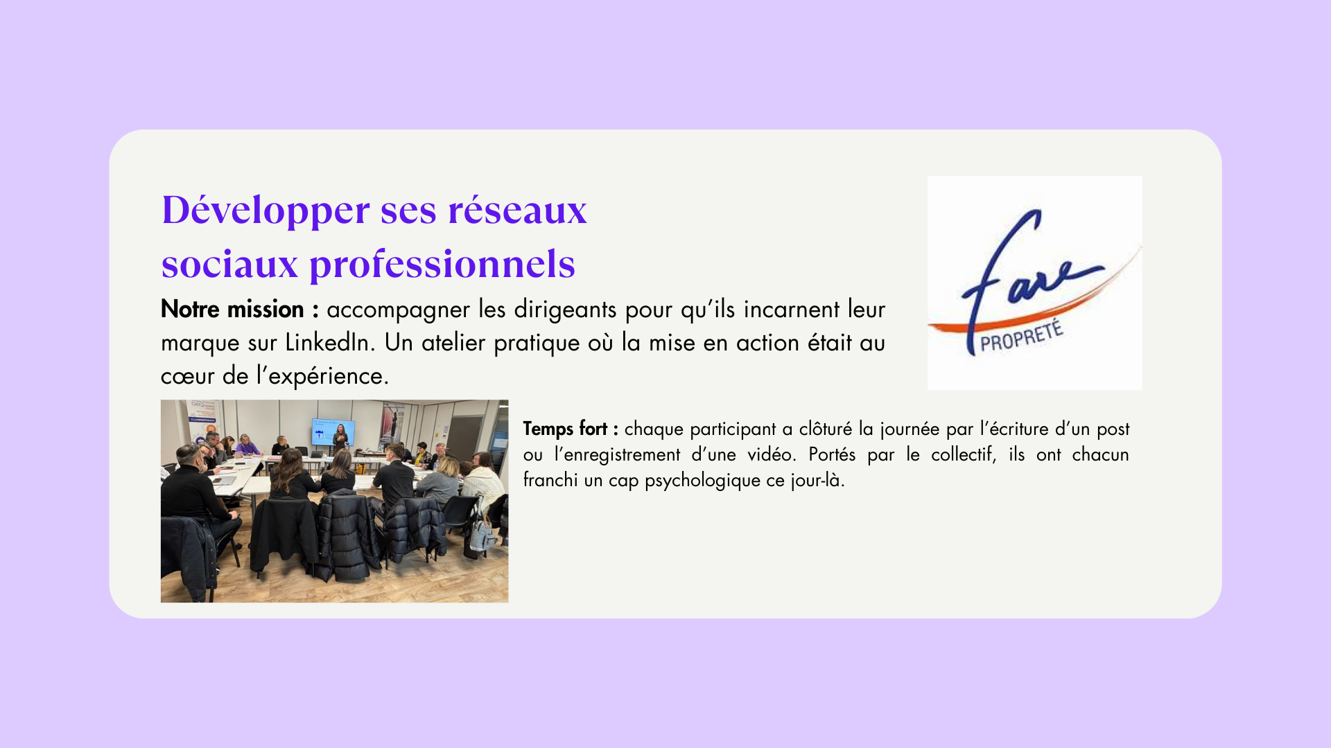 Formation communication